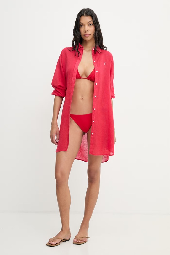 Polo Ralph Lauren koszula plażowa damska 21564377 czerwony SS26