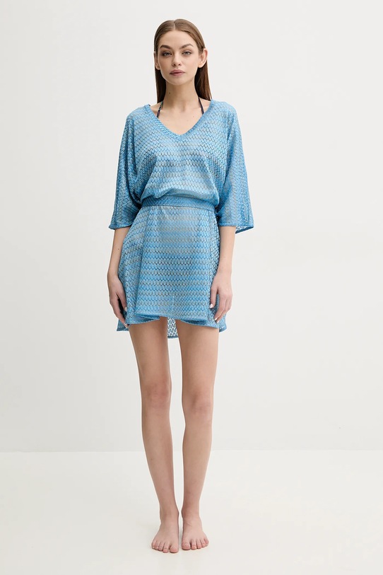 Melissa Odabash cămașă de plajă MO.PETRA albastru SS25