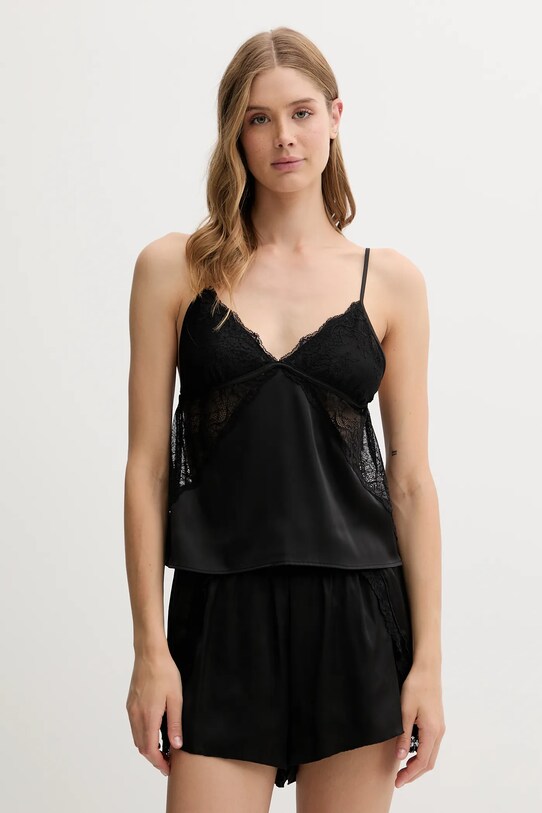 Abercrombie & Fitch maiou de pijama KI146.5043.900 negru SS25