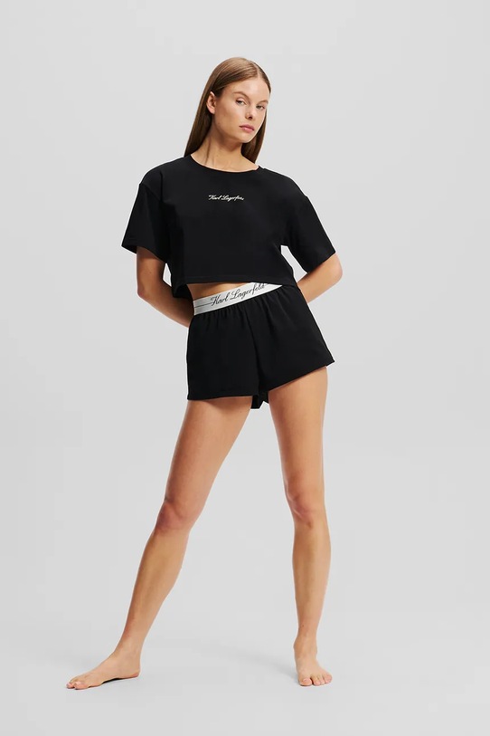 Хлопковая пижама Karl Lagerfeld чёрный A2W45005