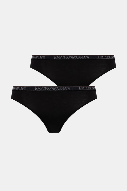 Emporio Armani Underwear figi 2-pack dzianina czarny EW000403.AF10889