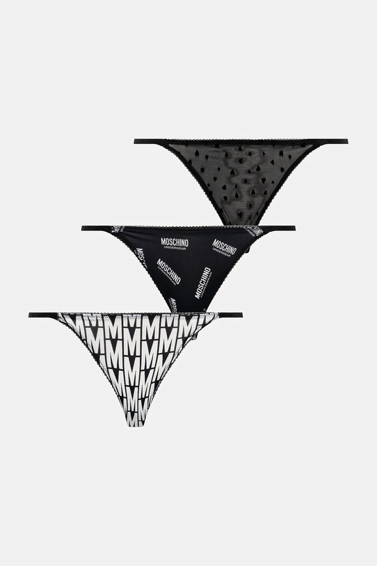 Moschino Underwear chiloți 3-pack figi negru 2306.4611