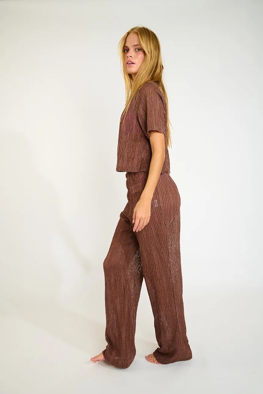 Ρούχα Παντελόνι παραλίας Banana Moon Beachsoul OSMOZE.BEACHSOU καφέ