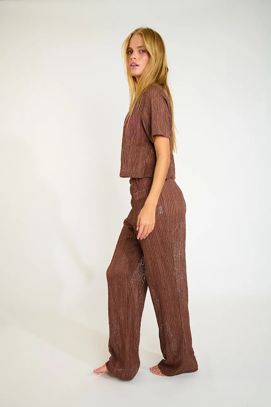 Ρούχα Παντελόνι παραλίας Banana Moon Beachsoul OSMOZE.BEACHSOU καφέ