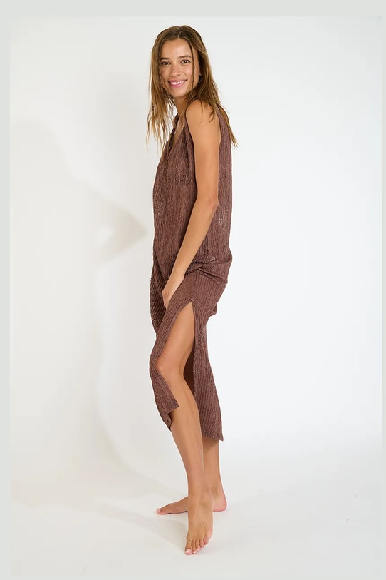 Φόρεμα παραλίας Banana Moon Beachsoul καφέ TUPAI.BEACHSOUL