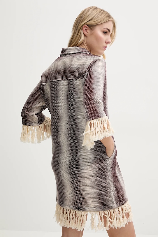 Odzież OAS sukienka plażowa bawełniana 4512.06 brązowy