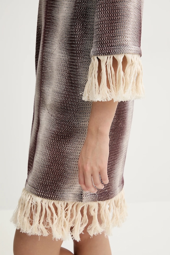 OAS sukienka plażowa bawełniana 4512.06 brązowy