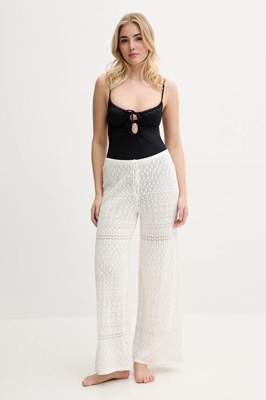 Hollister Co. spodnie plażowe KI311.5099.100 beżowy SS25