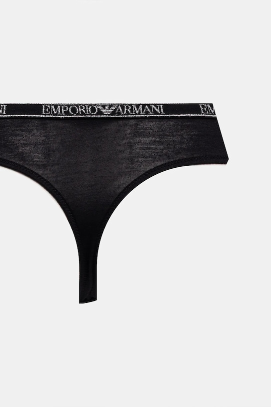Odzież Emporio Armani Underwear stringi 2-pack EW000402.AF10889 czarny