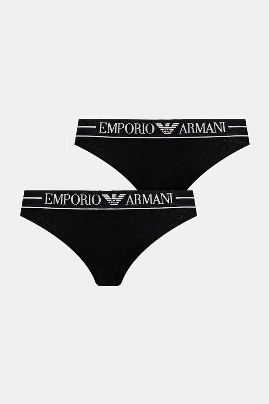 Spodnjice Emporio Armani Underwear 2-pack Pletenina črna EW000403.AF10881
