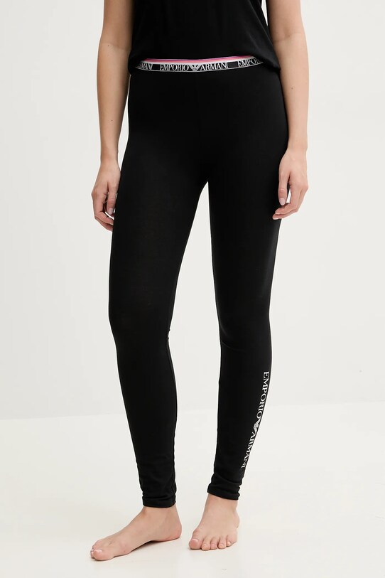 Emporio Armani Underwear legginsy lounge z elastanem czarny EW000414.AF10883