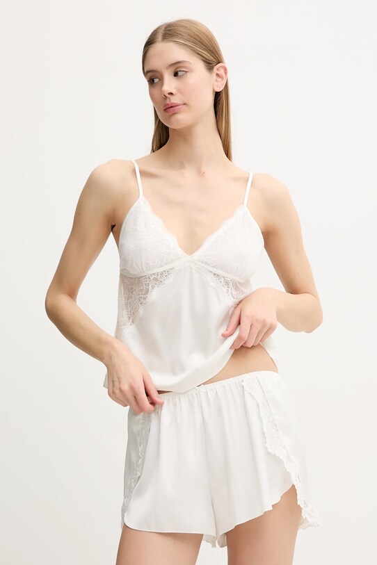 Abercrombie & Fitch pantaloni scurți de pijama KI146.5052.111 bej SS25