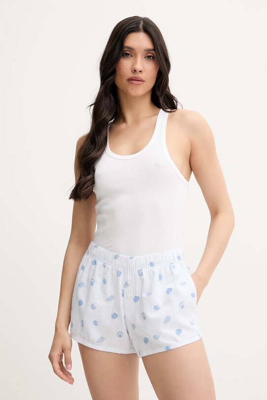 Памучно късо долнище на пижама Hollister Co. KI346.5023.204 син SS25