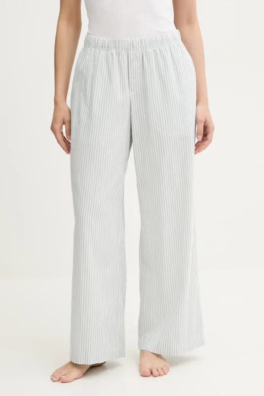Hollister Co. spodnie piżamowe bawełniane tkanina zielony KI346.5061.304