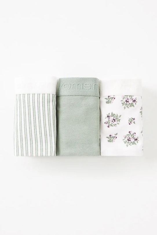 women'secret figi bawełniane 3-pack wzorzyste multicolor 4939953