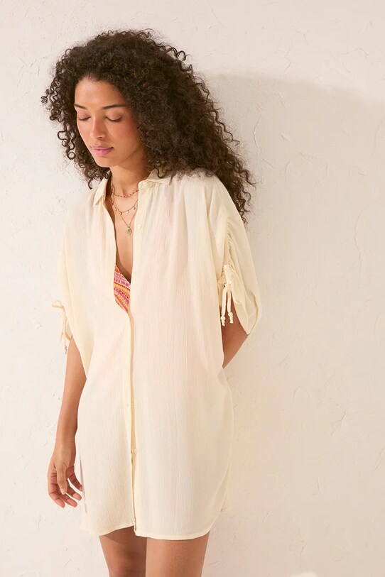 Plážová košeľa women'secret 5549919 béžová SS25