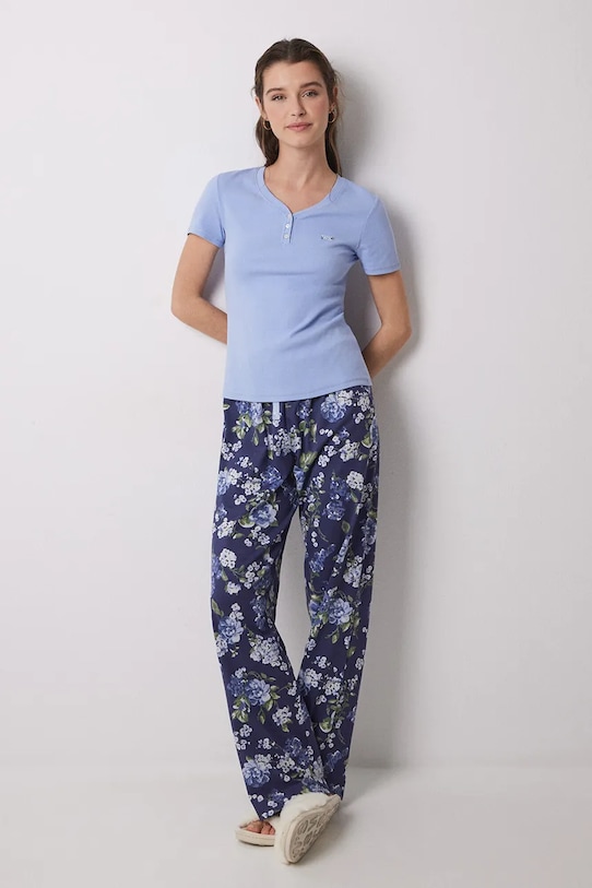 women'secret pigiama in lana set blu 3599151