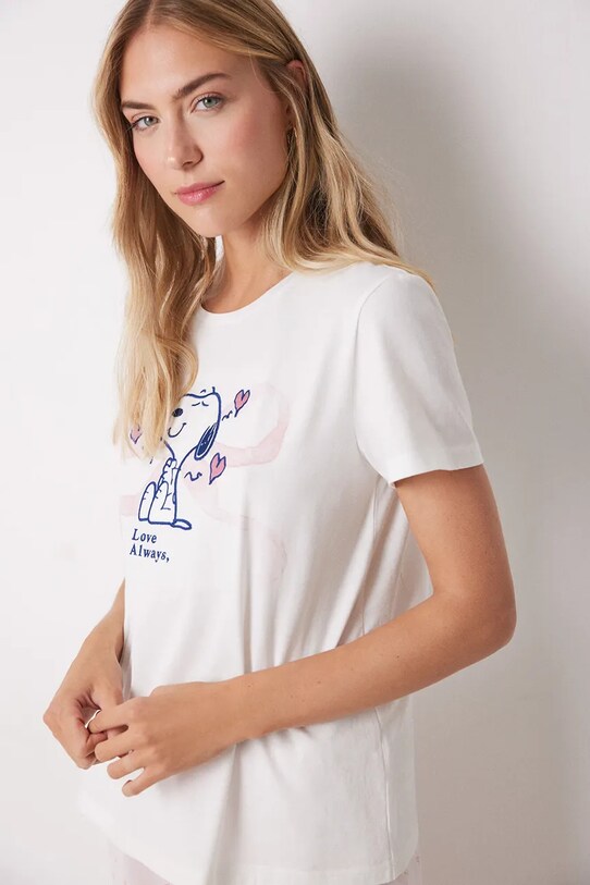 women'secret pijamale de bumbac SNOOPY 3139853 bej
