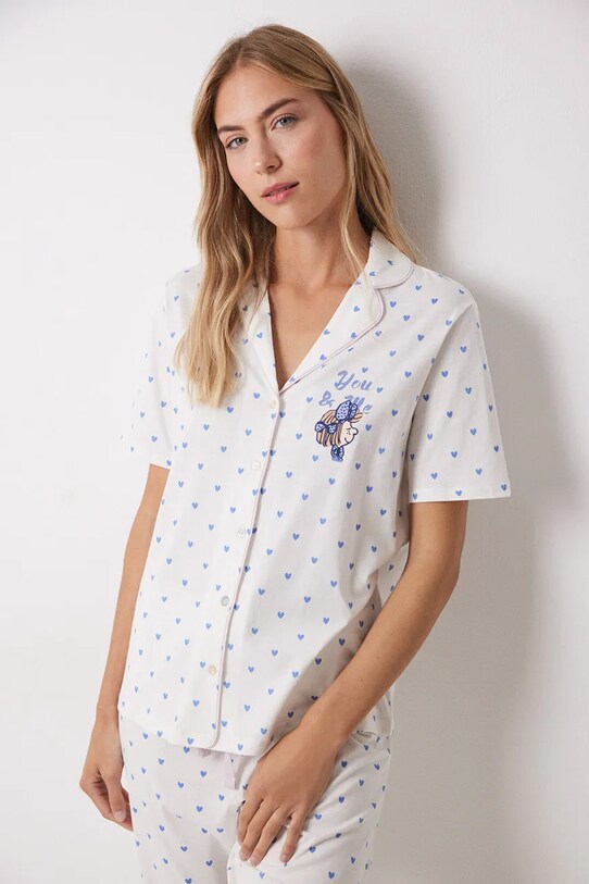 women'secret pijamale de bumbac SNOOPY 3139850 alb SS25