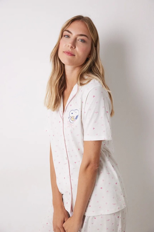 women'secret pamut pizsama SNOOPY 3139851 bézs