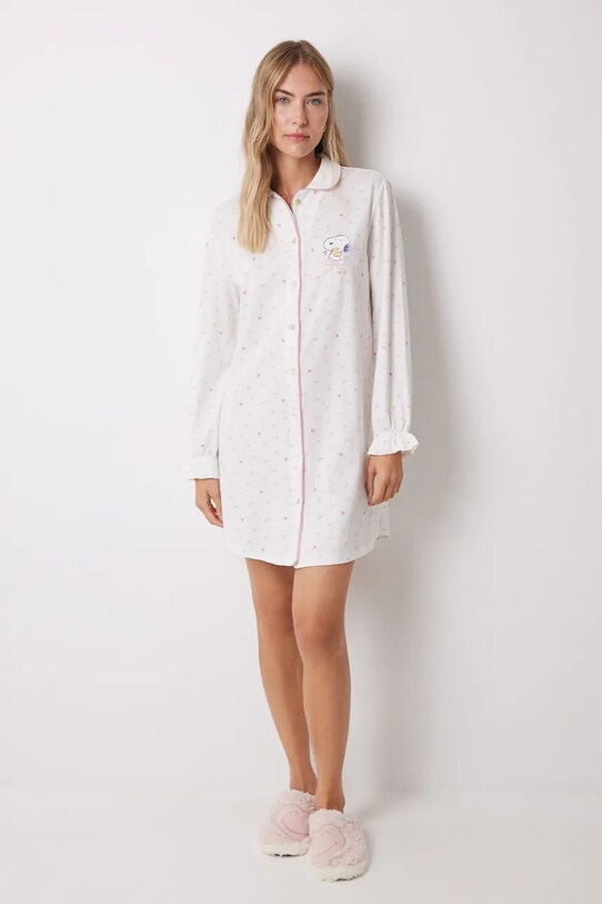 Одяг Бавовняна піжамна сорочка women'secret SNOOPY 4449081 бежевий