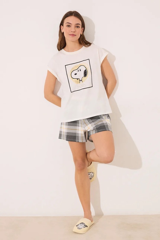 women'secret pijamale de bumbac 3139874 bej