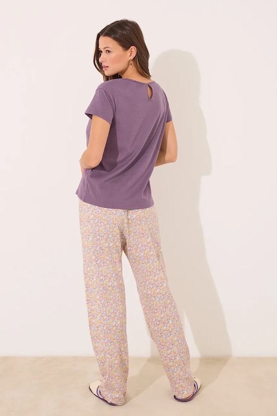 women'secret set de pijama de bumbac 3139860 violet