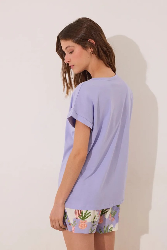 women'secret set de pijama de bumbac 3599170 violet