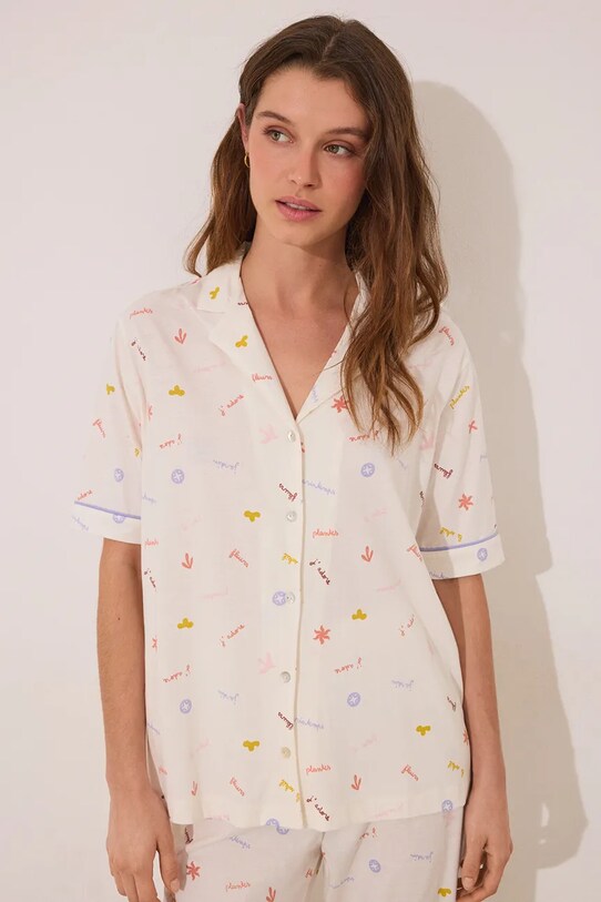 women'secret pijamale de bumbac 3599171 bej SS25
