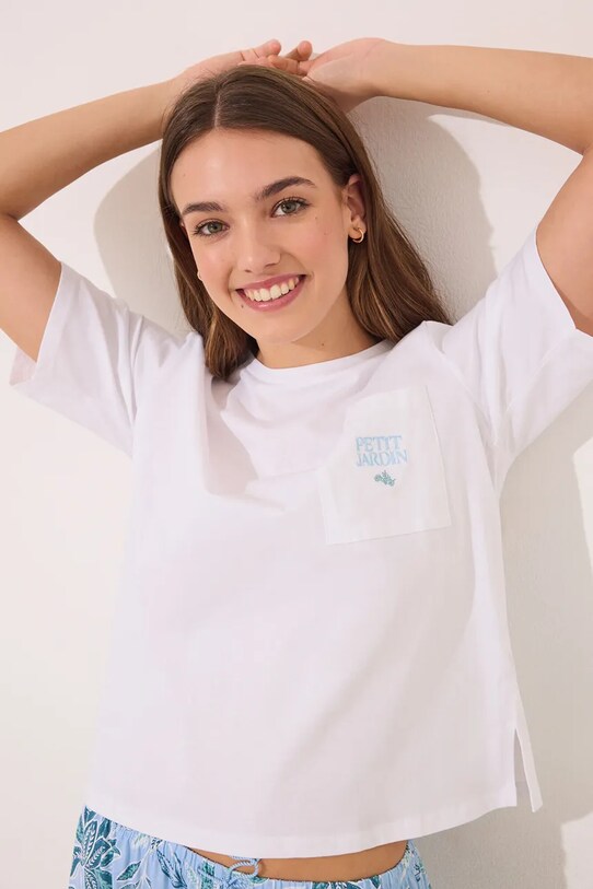 Odzież women'secret piżama bawełniana 3599174 turkusowy