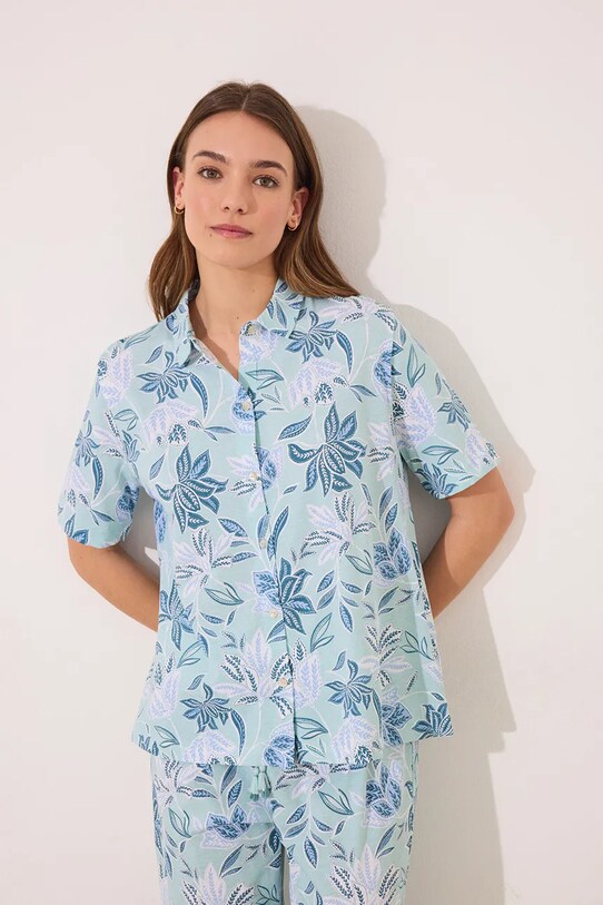 women'secret piżama bawełniana 3599177 turkusowy SS25
