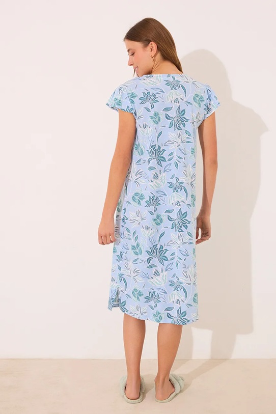 women'secret cămașă de noapte din bumbac turcoaz 4369321