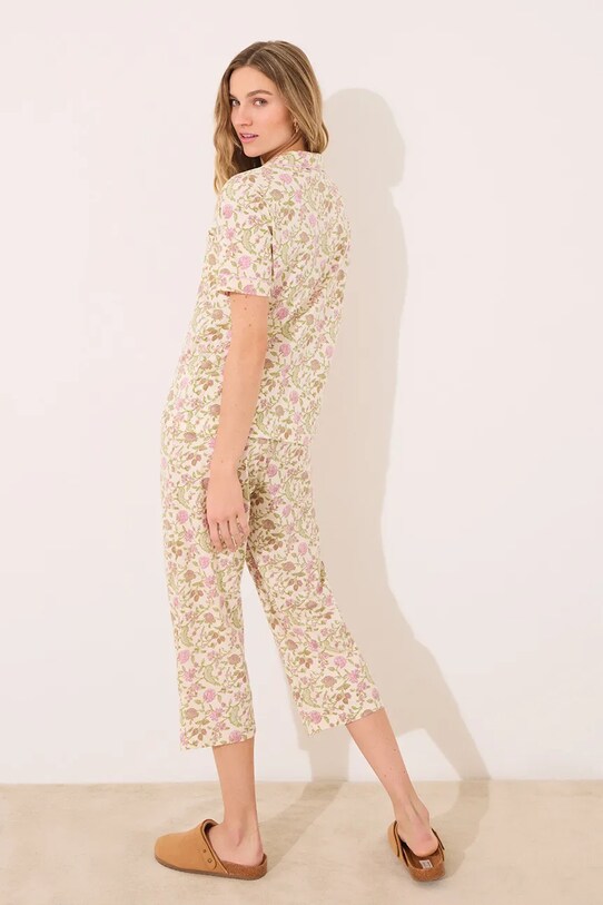 women'secret piżama bawełniana 4859409 zielony