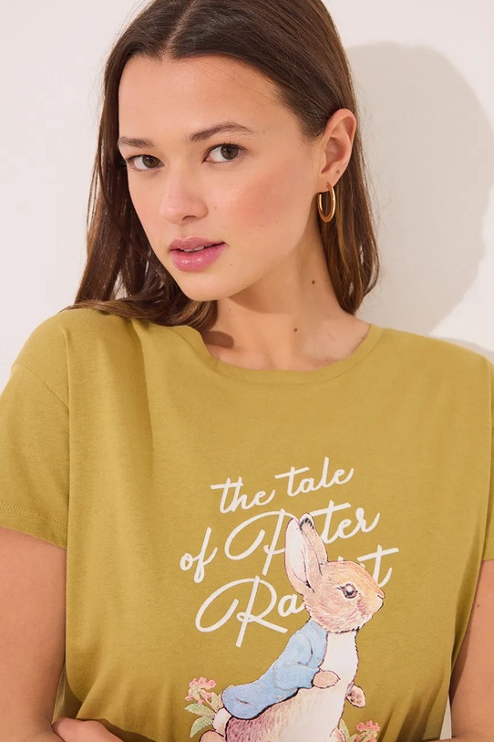 Îmbrăcăminte women'secret set de pijama de bumbac 3139863 verde