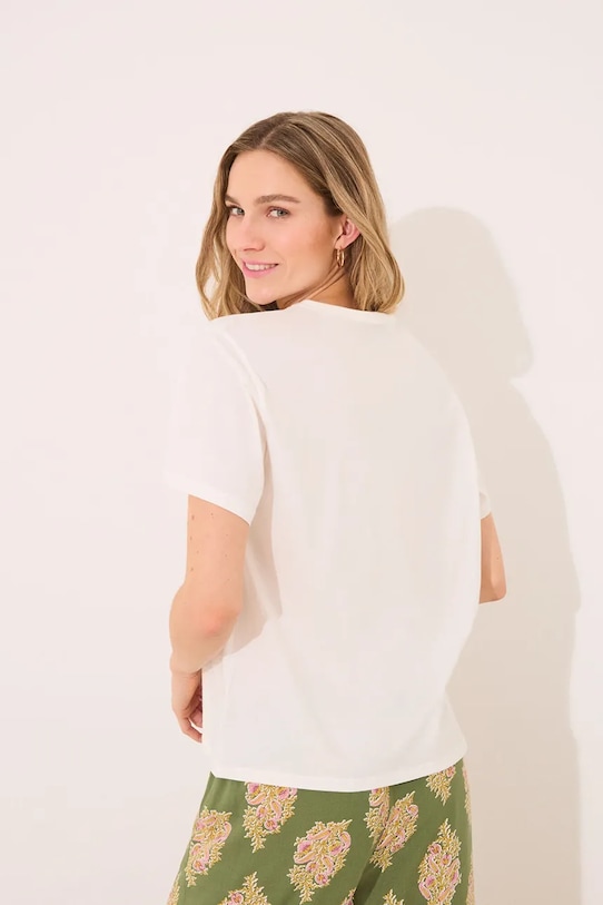 women'secret tricou de pijama din bumbac alb 3279694