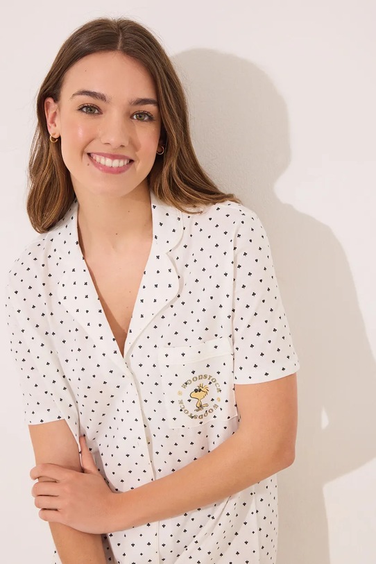 Pamučna spavaćica women'secret 4449088 bež SS25