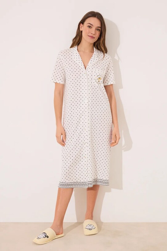 Одяг Бавовняна нічна сорочка women'secret 4449088 бежевий