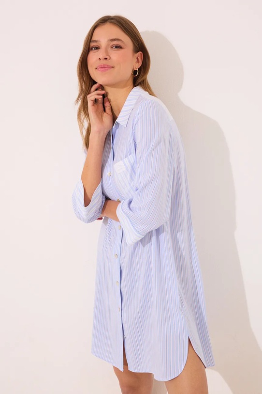 women'secret koszula nocna tkanina niebieski 4369324