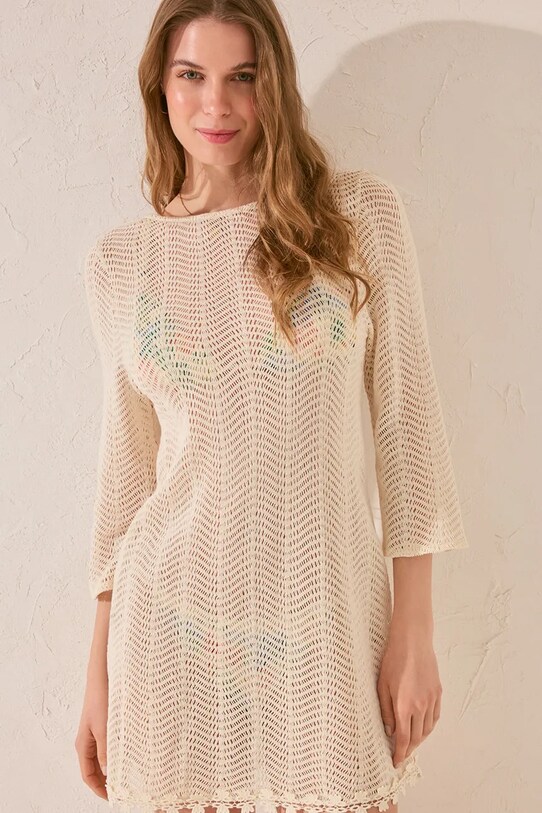 women'secret rochie de plaja 5549930 bej SS25