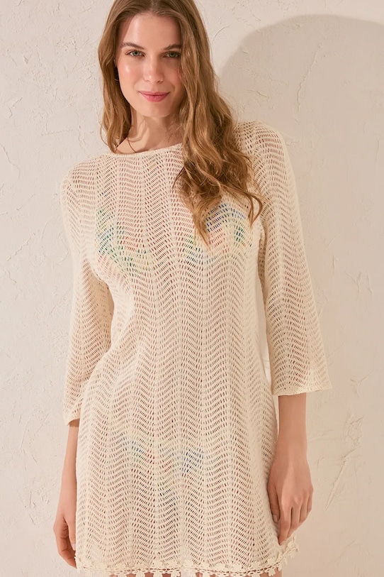 Plážové šaty women'secret 5549930 béžová SS25