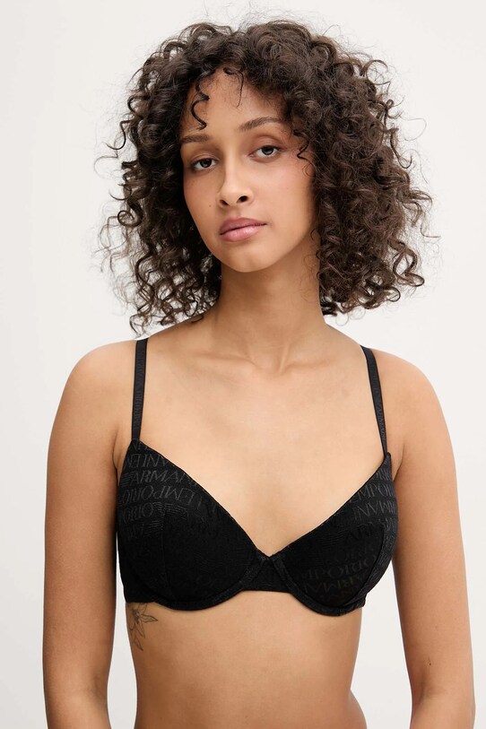 Podprsenka Emporio Armani Underwear s kosticami čierna EW000445.AF10880