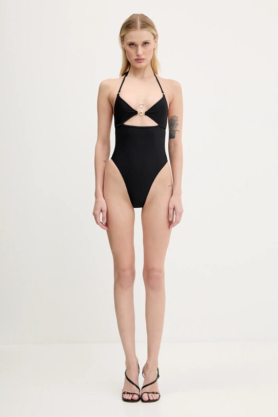 Marine Serre costume da bagno intero Swimwear Jersey WSW015A.CJER0061 nero