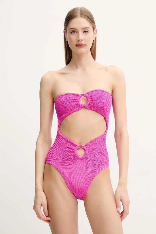 PARAMIDONNA costum de baie dintr-o bucată Rene cu balene roz SS25SRNF