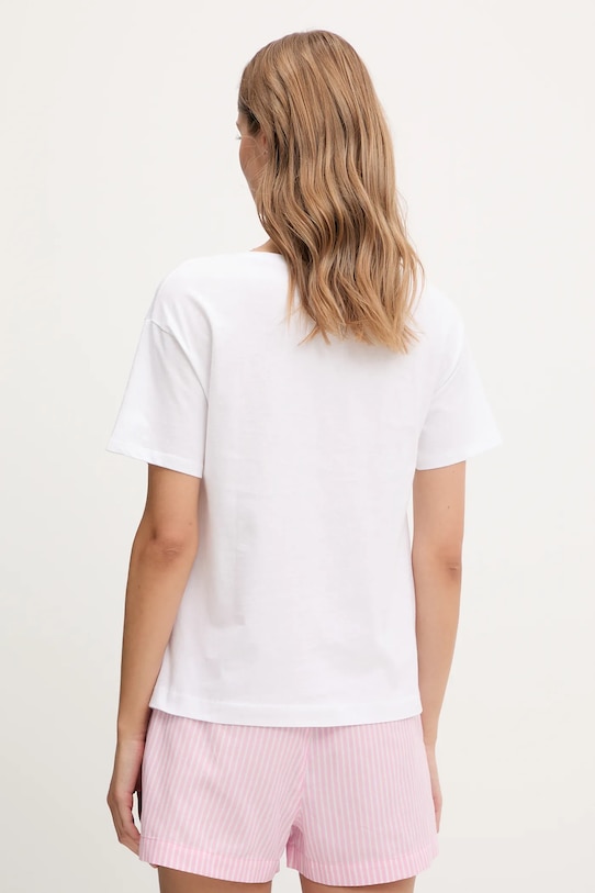 Одежда Хлопковая пижамная футболка United Colors of Benetton 30963M07U белый