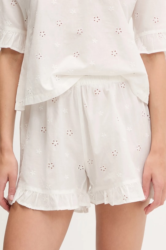 United Colors of Benetton pijamale de bumbac alb 4SHX3P03X