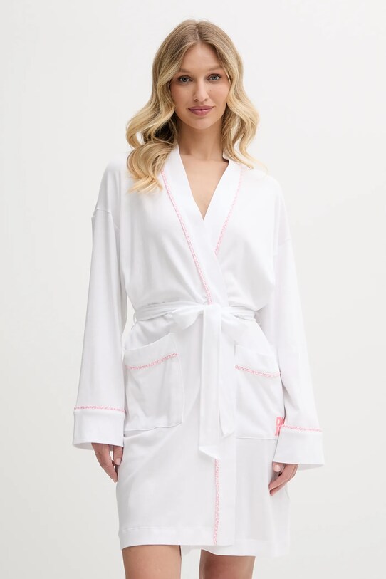 Dkny szlafrok dzianina biały YI10046
