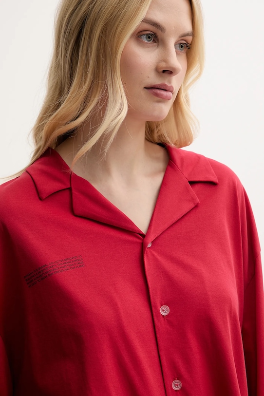 Pangaia piżama bawełniana czerwony 10002462.