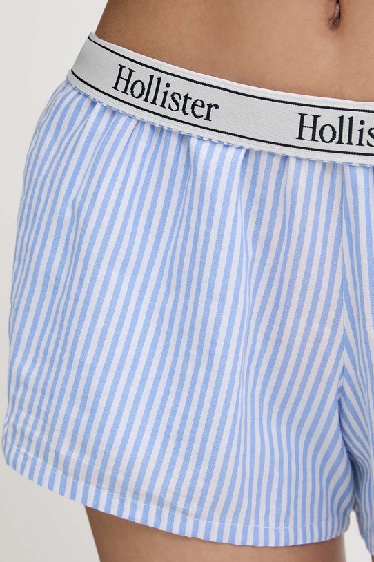 Bombažne pižama kratke hlače Hollister Co. modra KI346.5048.214