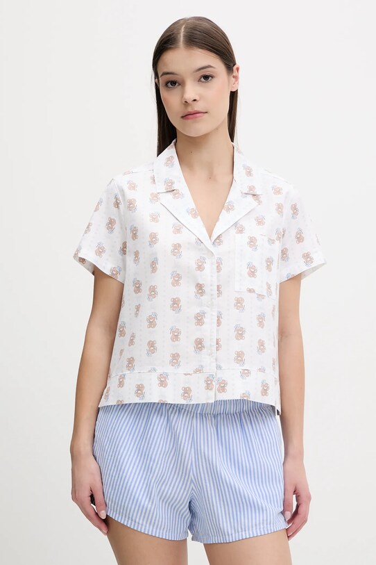 Hollister Co. koszula piżamowa bawełniana wzorzyste biały KI346.5055.108