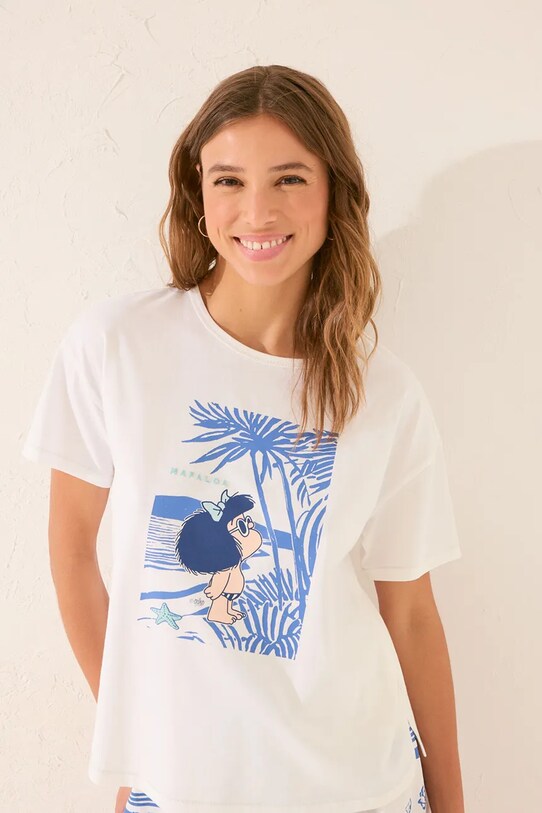 women'secret pijamale de bumbac 3139913 alb SS25